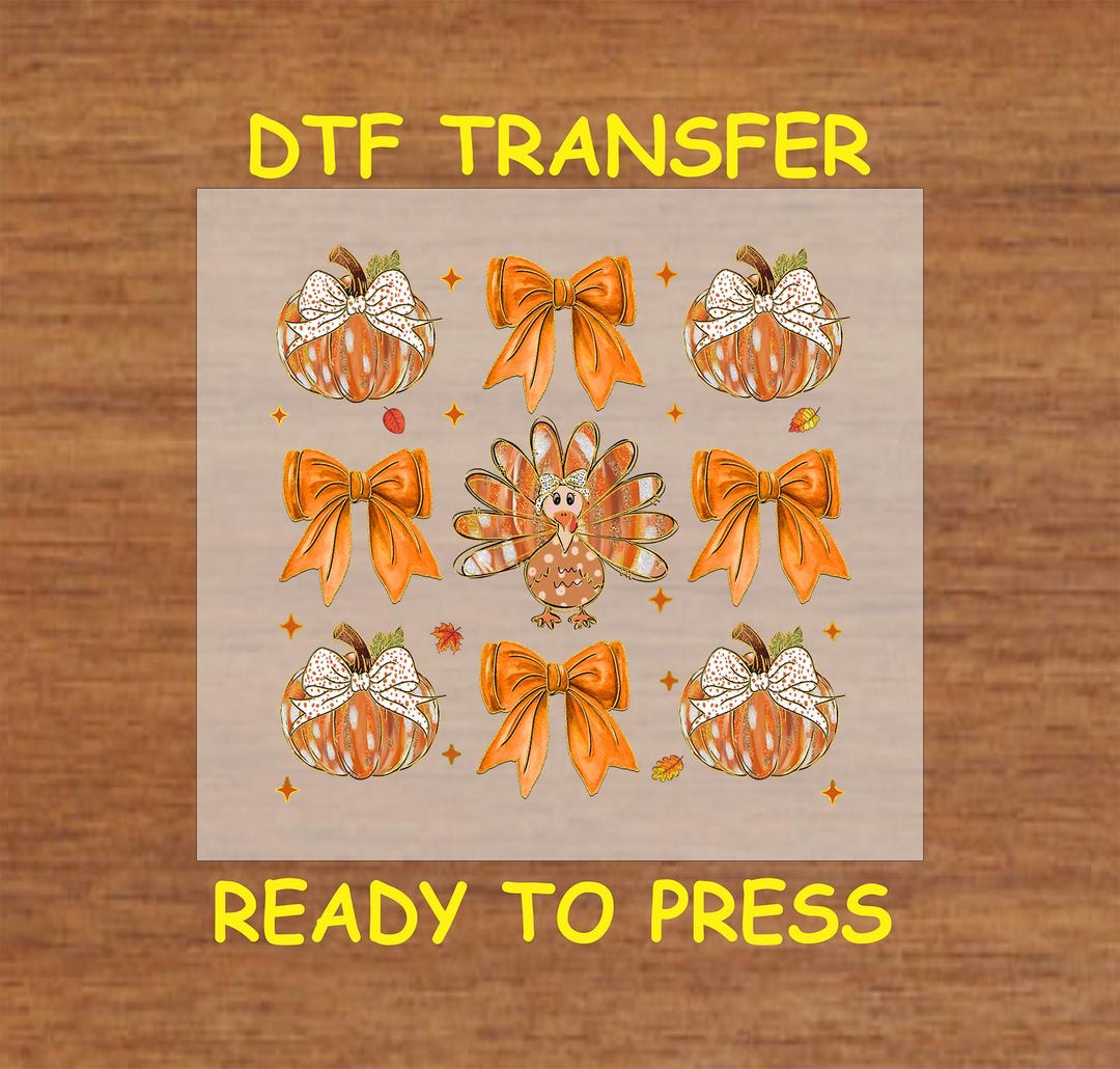 Fall DTF Transfer Iron on Heat Transfer Ready to Press Hot Peel ...