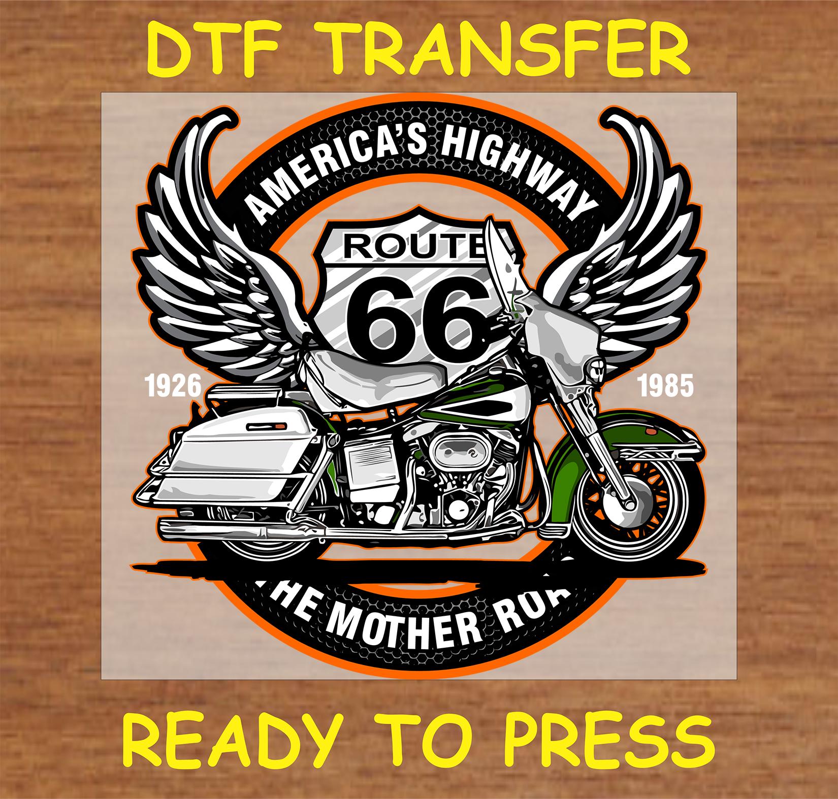 Motorcycle DTF Transfer Iron on Heat Transfer - Ready to Press Hot Peel ...