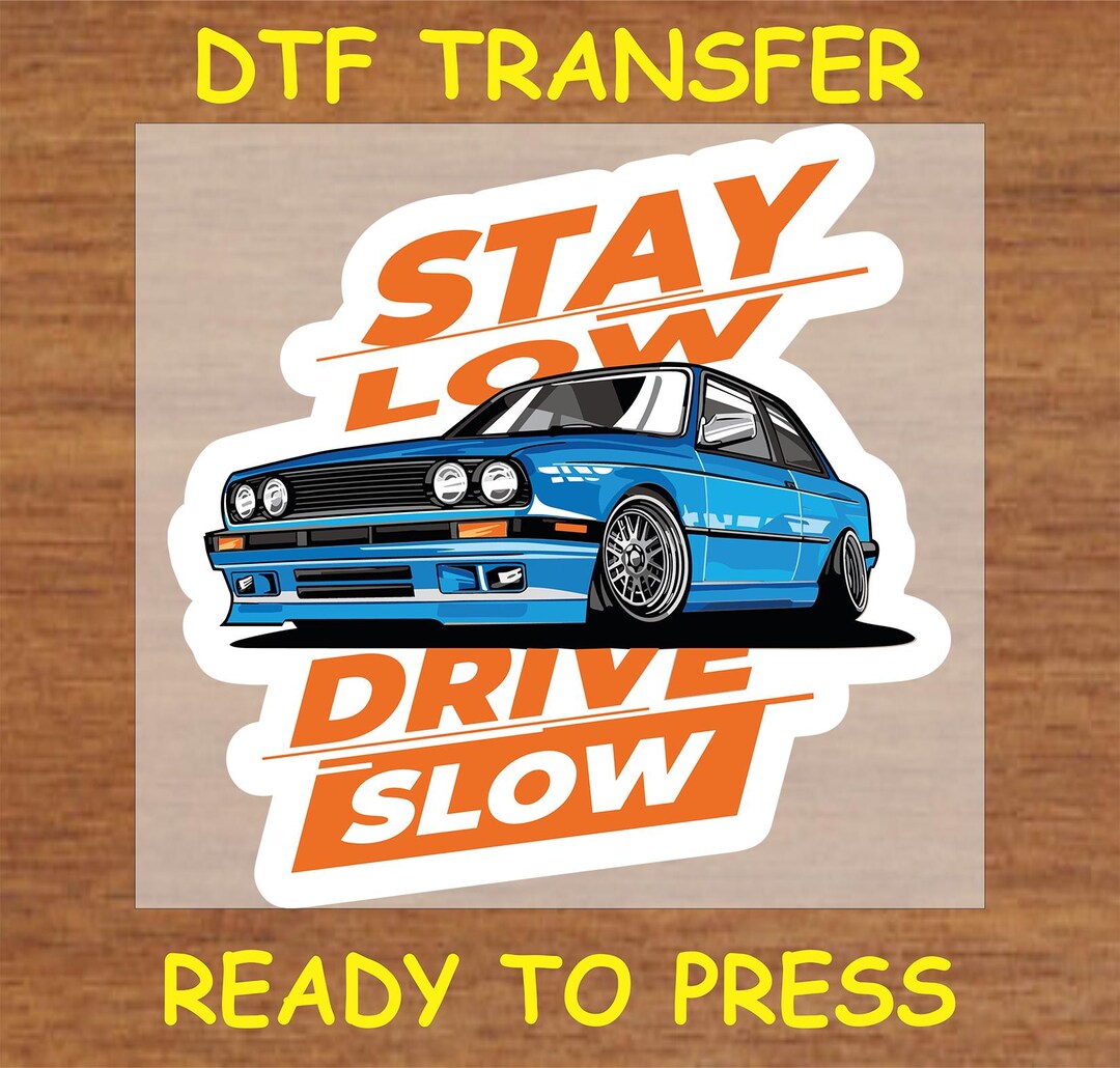 Car DTF Transfer Iron on Heat Transfer Ready to Press Hot Peel, Stay ...