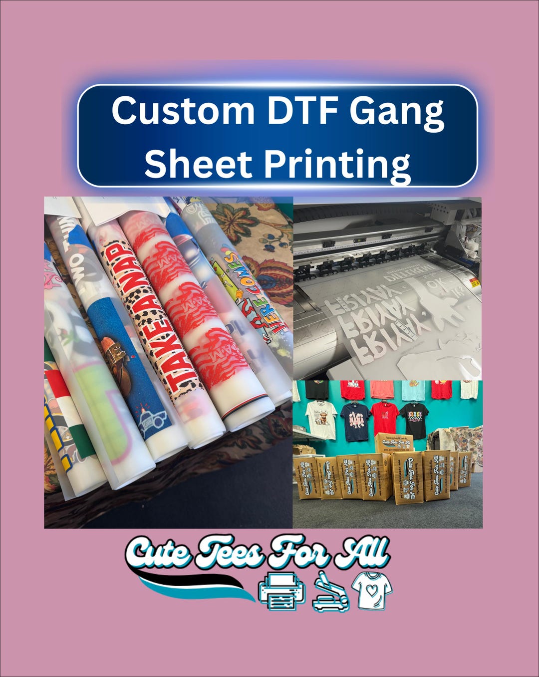 Custom DTF Transfers Ready to Press | Heat Transfers for Shirts | Gang ...