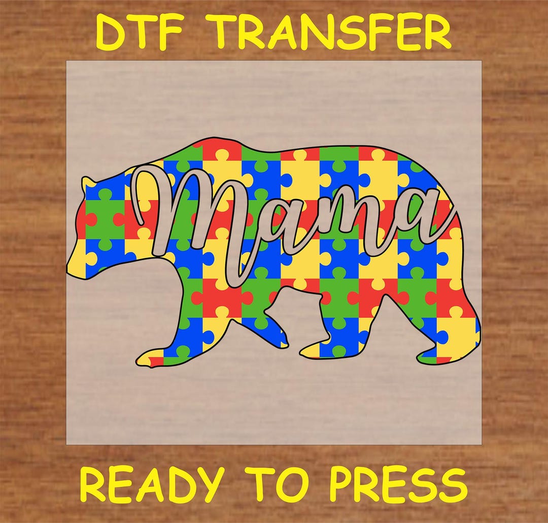 Autism DTF Transfer Iron on Heat Transfer - Ready to Press Hot Peel ...