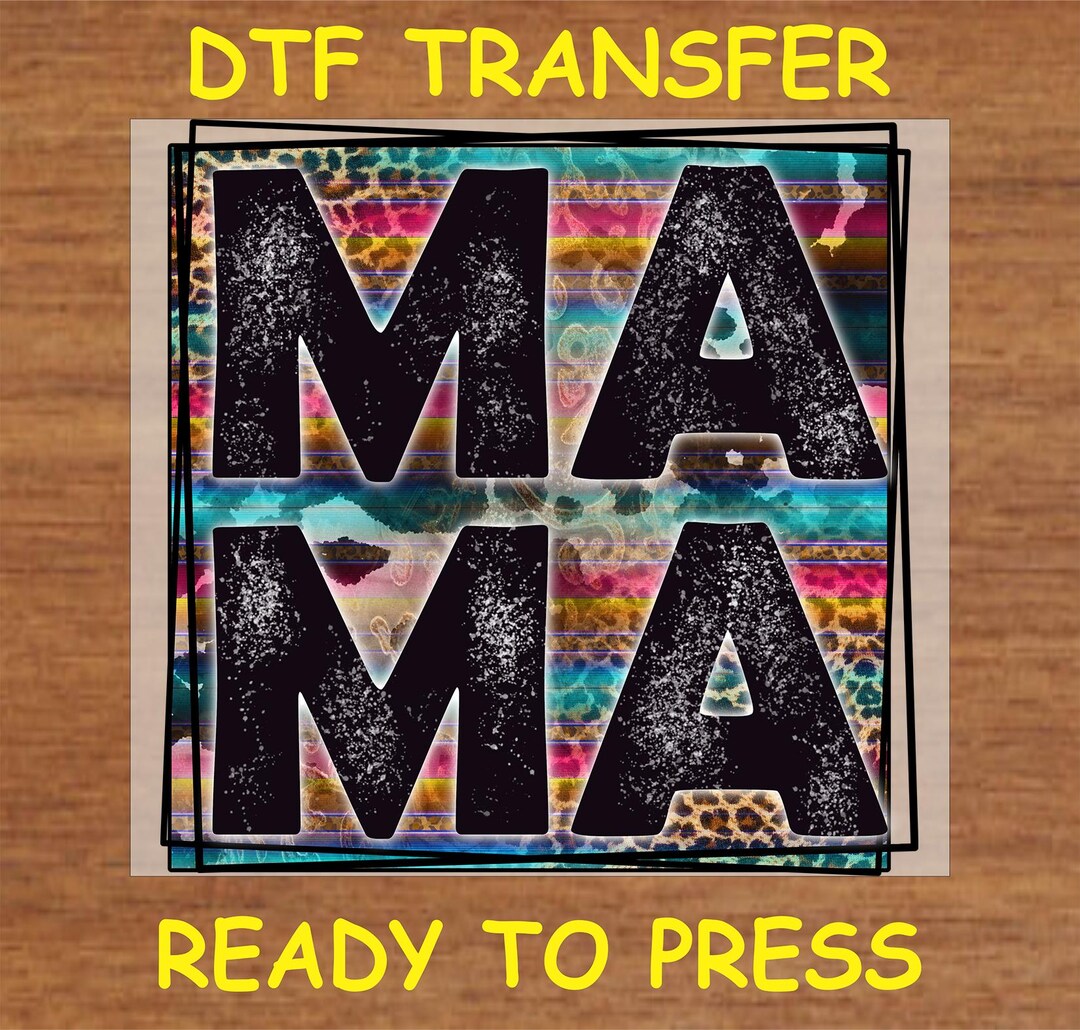 Mom DTF Transfer Iron on Heat Transfer - Ready to Press Hot Peel, Bold ...