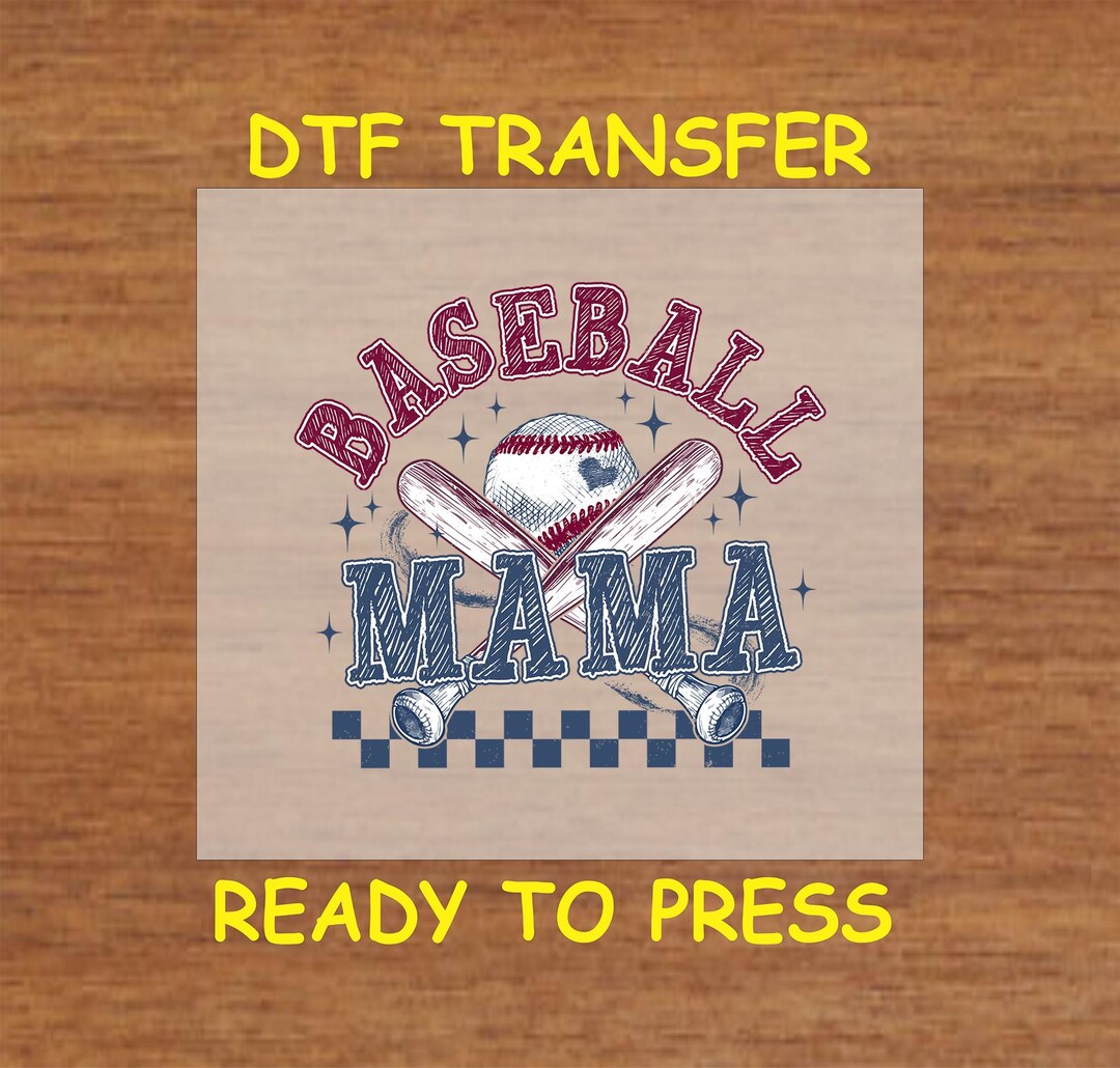 Mom DTF Transfer Iron on Heat Transfer - Ready to Press, Baseball Mama ...