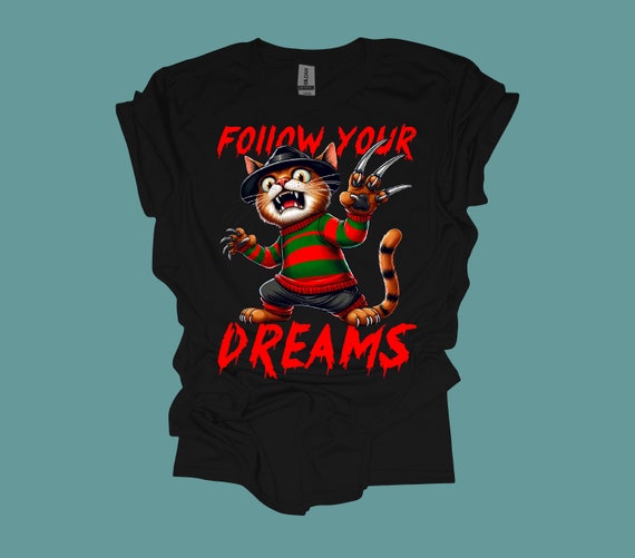 Freddy Krueger Cat T shirt Horror Characters Shirt Halloween Shirt Funny Cat Shirt Halloween Cat Shirt Cat Lover Tee Gift 1600 Etsy