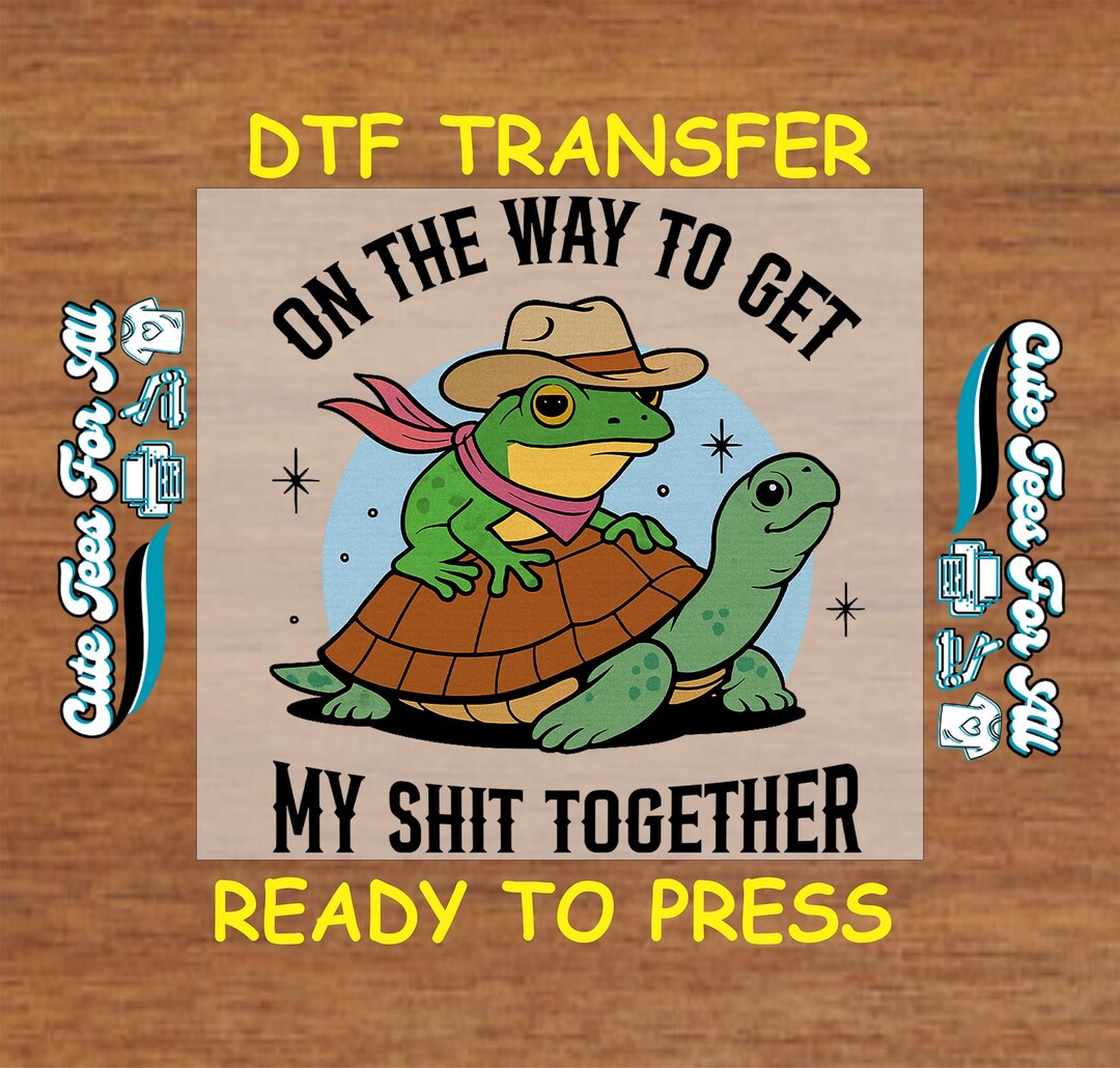 Funny DTF Transfer Iron on Heat Transfer - Ready to Press, Funny Frog ...