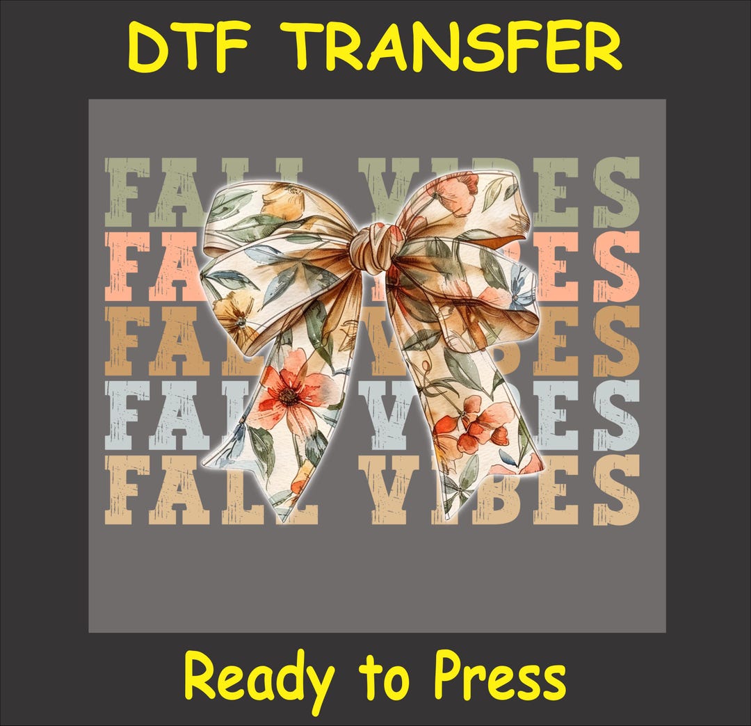 Fall DTF Transfer Iron on Heat Transfer - Ready to Press Hot Peel, Fall ...