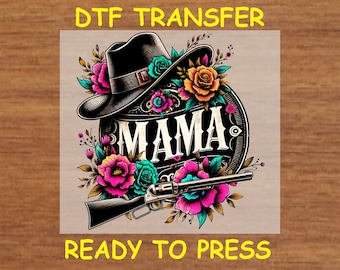 Mother's Day DTF Transfer Iron On Heat Transfer - Ready to Press, Western Mother’s Day Design Hot Peel Transfer DIY Shirt