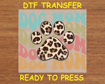 Preppy Paw Print Bow Heat Transfer for Dog Lovers Ready to Press DTF - Etsy