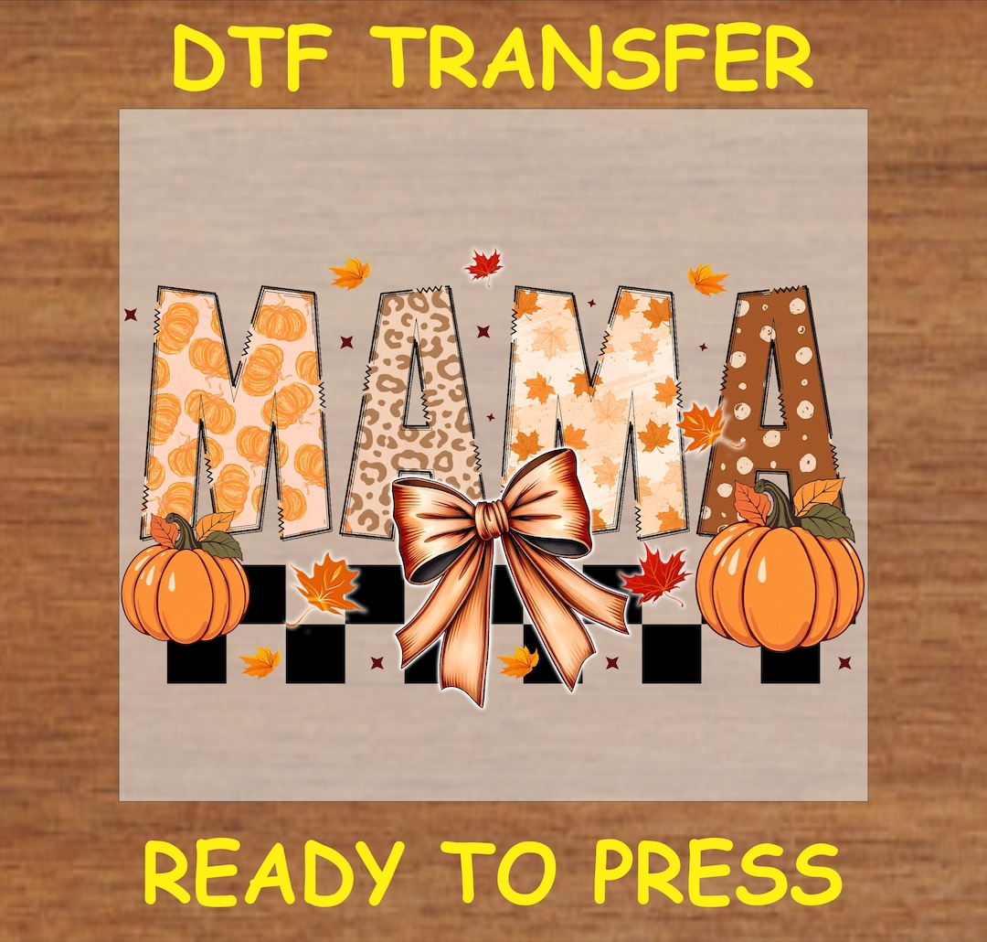 Fall DTF Transfer Iron on Heat Transfer - Ready to Press Hot Peel, Fall ...