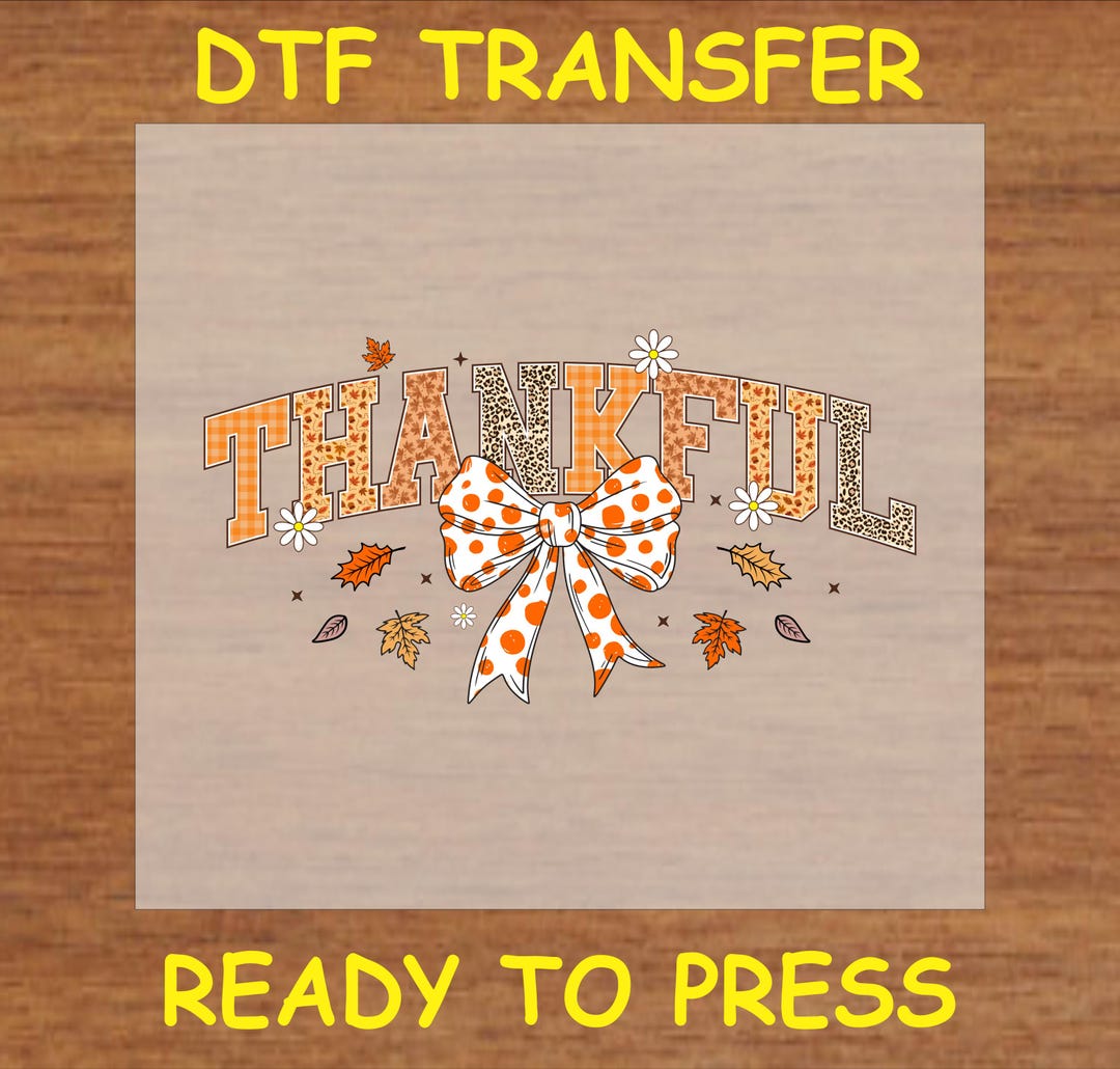 Fall DTF Transfer Iron on Heat Transfer - Ready to Press Hot Peel ...