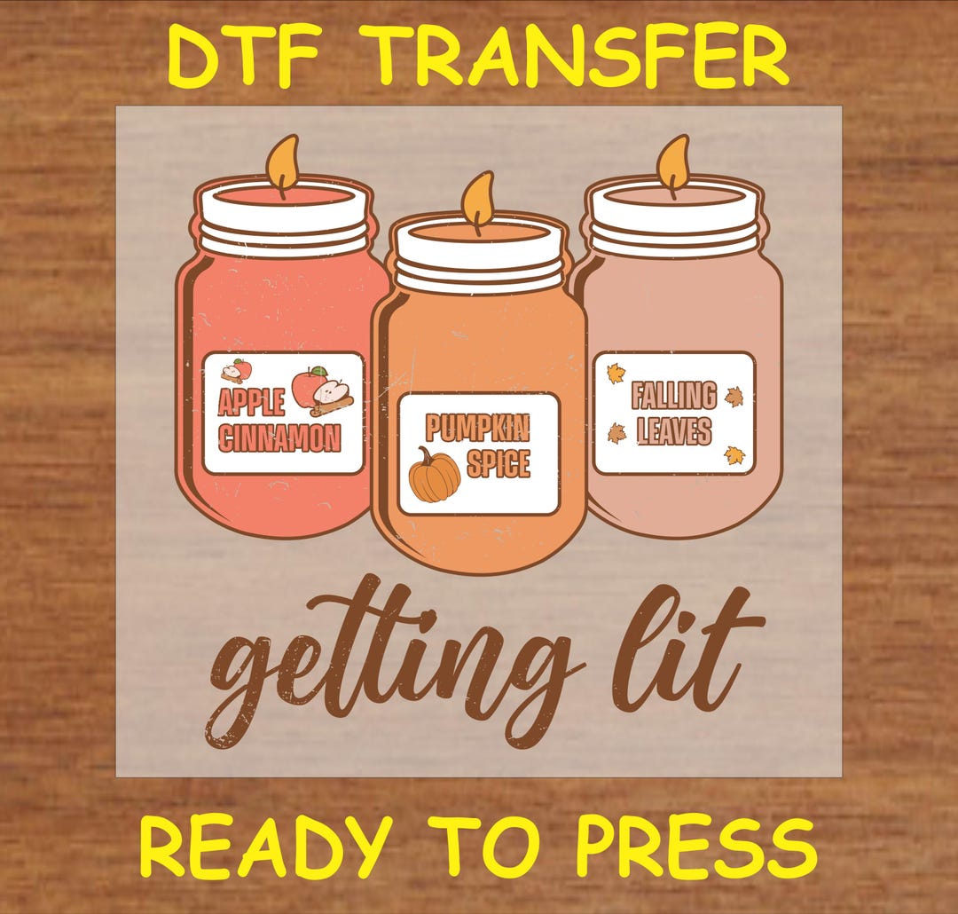 Fall DTF Transfer Iron on Heat Transfer - Ready to Press Hot Peel ...