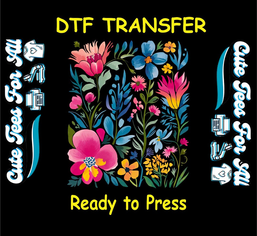 Fall DTF Transfer Iron on Heat Transfer - Ready to Press, Wildflower ...