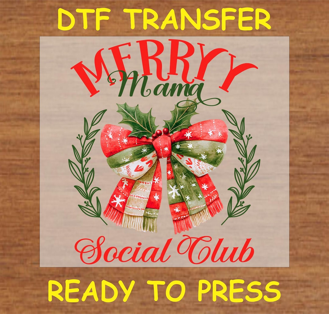 Christmas DTF Transfer Iron on Heat Transfer - Ready to Press Hot Peel ...