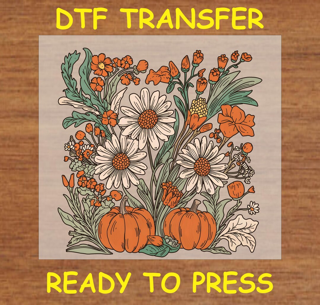Fall DTF Transfer Iron on Heat Transfer - Ready to Press Hot Peel ...