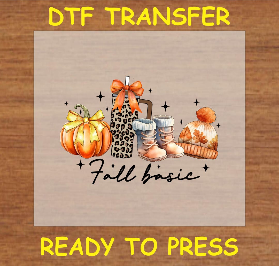 Fall DTF Transfer Iron on Heat Transfer - Ready to Press Hot Peel, Fall ...