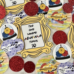 Friends Theme Personalized Birthday Party, Friends Party, Friends Birthday, The One Where, Birthday Confetti, Custom Confetti, Friends Theme