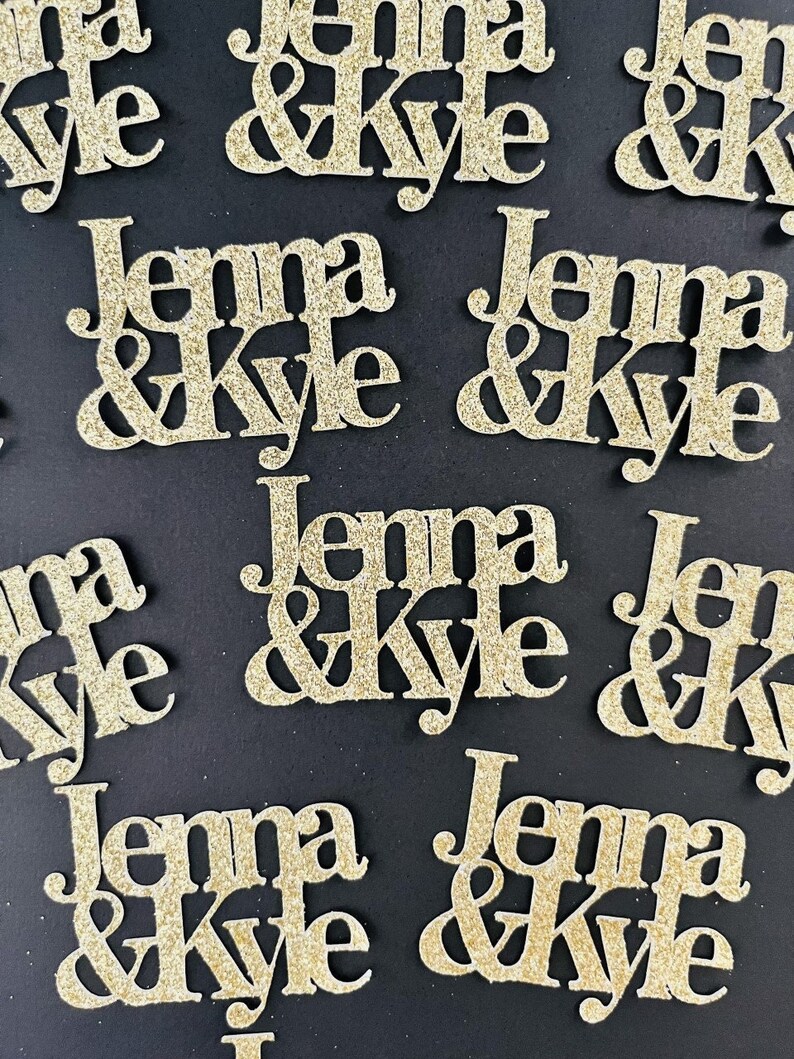 Personalized Confetti 2 Names 1 1/2 Tall 40 Pieces Etsy
