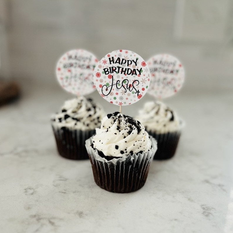 Happy Birthday Jesus Cupcake Topper - Il 794xN.4461226747 Jhwt 