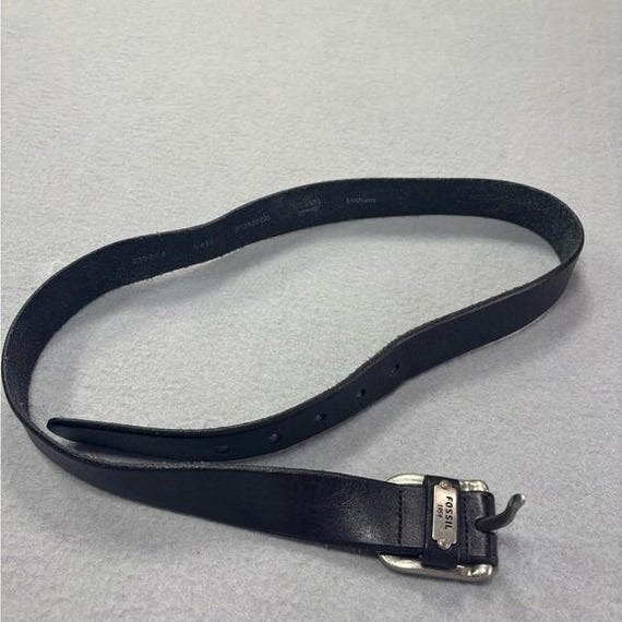 Fossil 1954 Vintage Black Genuine Leather Belt Men