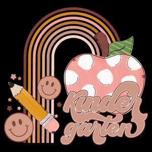 Neutrale regenboog schoolcijfers DTF-transfers- klaar om te drukken- alle maten- shirts- blikjeshouders- bekers- tassen- bekers- enz.