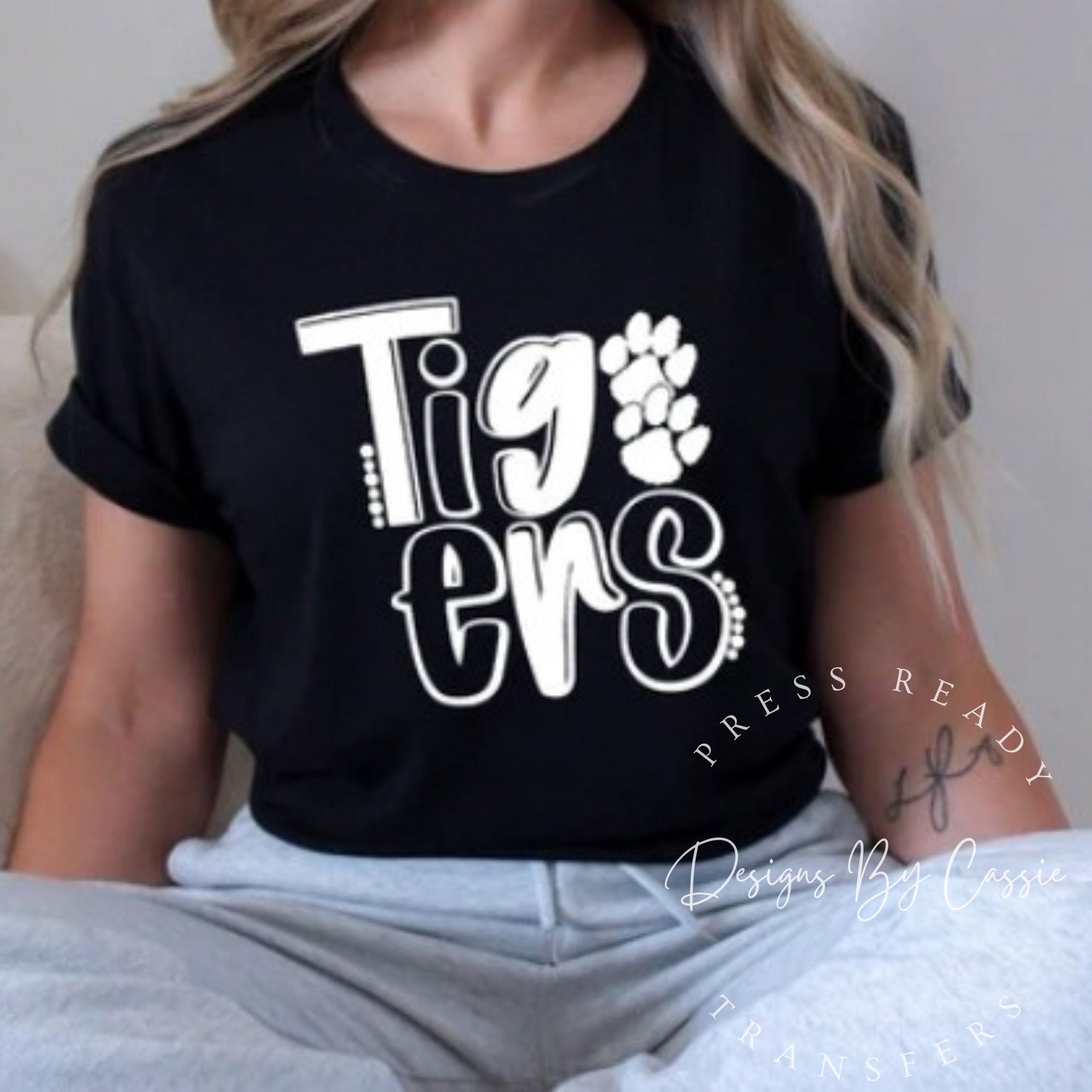 Alternating Black/white Letter Screen-print/dtf Transfers - Etsy