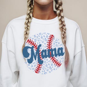 Luipaardhonkbal - Baseball Mama - DTF-transfers - kies noodlijdende of niet-verontruste afdruk Kies maat - persklaar - T-shirttransfers