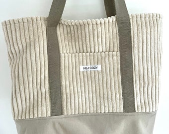 Corduroy shopper