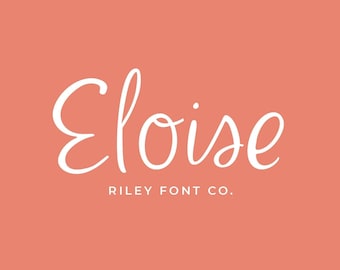 Eloise Font - Handwriting Font, Cute Font, Fun Font, Bold Font, Cricut Font, Smooth Font, Farmhouse Font, Girly Font, Handwritten Font