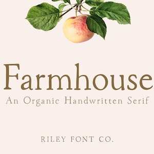 Boerderijlettertype - handgeschreven serif-lettertype, biologisch lettertype, rustiek lettertype, Cricut-lettertype, procreate-lettertype, logo-lettertype, citaatlettertype, direct downloaden