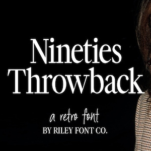 Nineties Throwback Serif Font - Condensed Font, Retro Font, Nineties Font, Branding Font, Logo Font, Classic, Commercial Use, Cricut Font