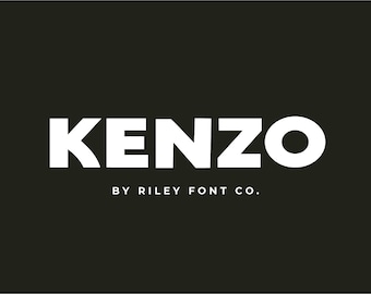 KENZO Font - Sporty Sans Serif Font, Logo Font, Modern Font, Bold Font, Boho Font, Procreate Font, Cricut Font, Commercial Use Font