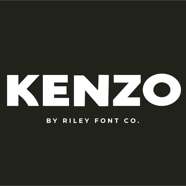 KENZO Font - Sporty Sans Serif Font, Logo Font, Modern Font, Bold Font, Boho Font, Procreate Font, Cricut Font, Commercial Use Font