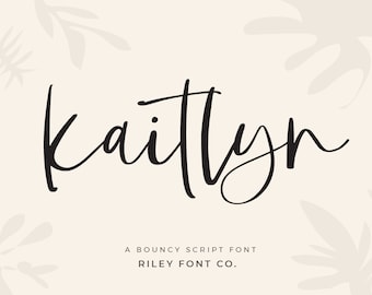 Kaitlyn Schriftart - Moderne Bouncy Script, Boho Hochzeitsschrift, schicke Schriftart, elegante Schriftart, Logoschrift, Procreate Schriftart, Zitatschrift, kommerzielle Nutzung