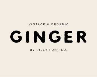 Ginger Font - Organic Sans Font, All Caps Quote Font, Logo Font, Rustic Font, Procreate Font, Hipster Font, Modern Font, Farmhouse Font