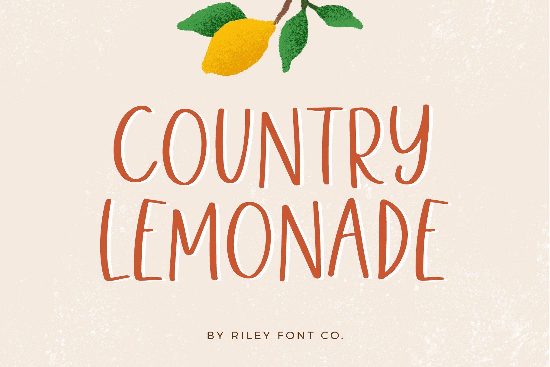 Country Lemonade Font Handwritten Font, Tall Font, Bold Font, Cricut