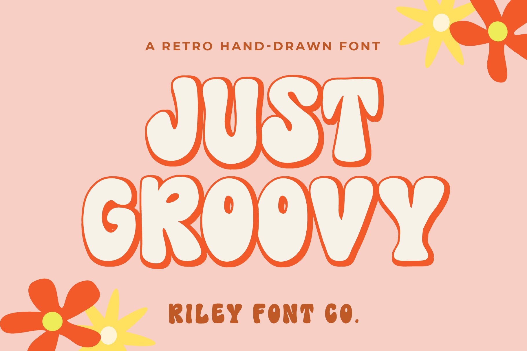Just Groovy Font Retro Font, 70s Font, 60s Font, Vintage Font, Cricut
