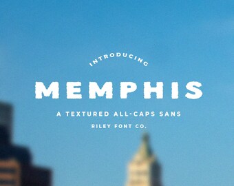 Memphis Font - Organic Sans Font, All Caps Font, Textured, Logo Font, Rustic Font, Procreate Font, Hipster Font, Modern Font, Farmhouse Font