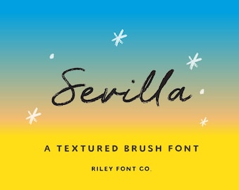 Sevilla Font - Casual Brush Script, Boho Wedding Font, Editorial Font, Stylish Font, Signature Font, Logo Font, Procreate, Commercial Use