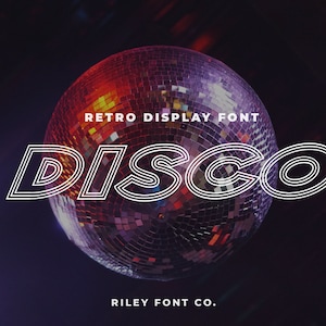Disco Font - Retro Font, 80s Font, 70s Font, Vintage Font, Chill Font, Bold Font, Cool Font, Music Font, Hipster Font, Name Font