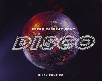 Disco Font - Retro Font, 80s Font, 70s Font, Vintage Font, Chill Font, Bold Font, Cool Font, Music Font, Hipster Font, Name Font