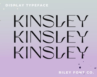 Kinsley Font - Groovy Font, Psychedelic Font, Unique Font, Logo Font, Elegant Font, Commercial Use Font, Cool Font, Pretty Font, Procreate