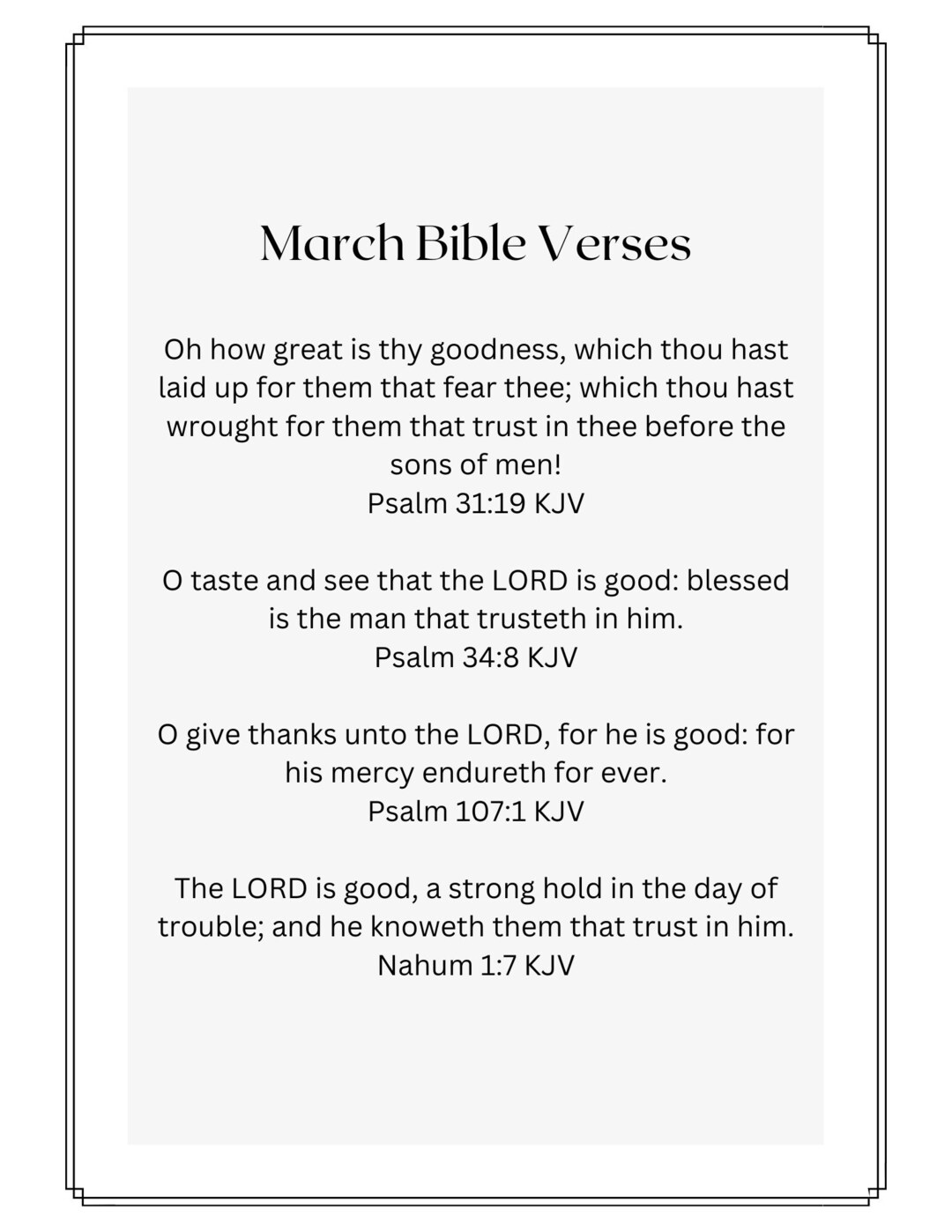 March Bible Verses Etsy