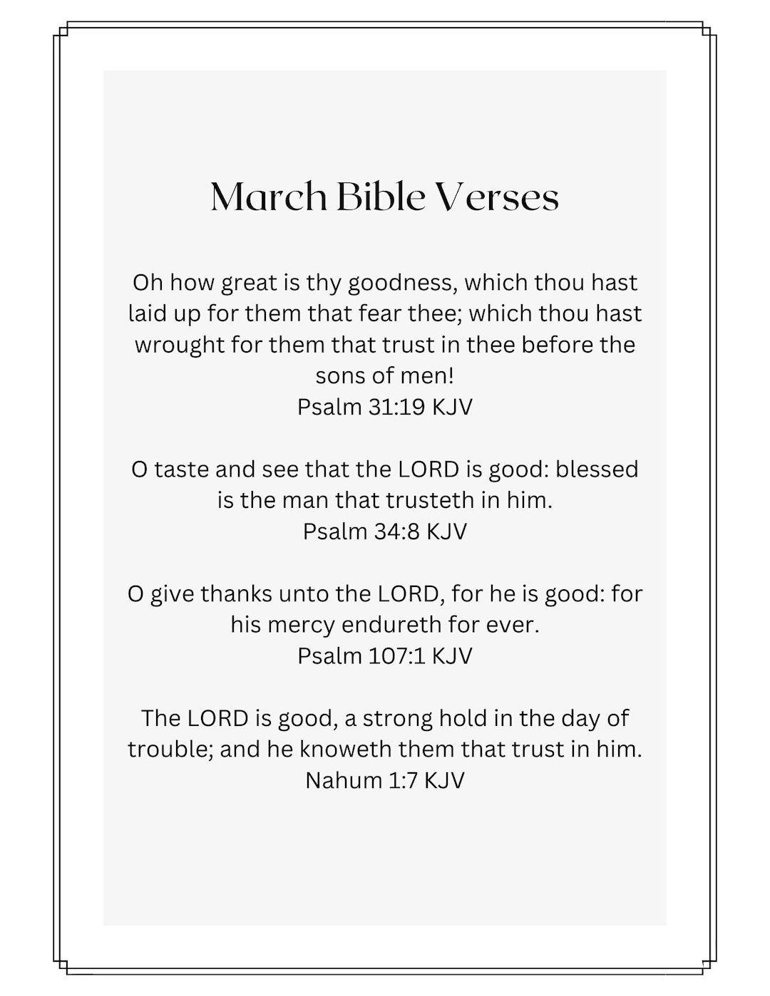 March Bible Verses Etsy