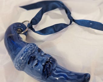 Delft Blue Moon Ornament