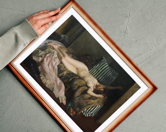 Sleeping Woman Fine Art Print: Romantic Victorian Style (Digital Download)