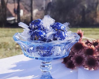 Blue Glass Candy Dish