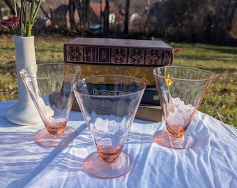 Vintage Pink Parfait Glasses
