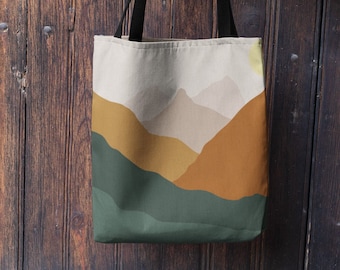 Mountain Morning Boho Tote Bag