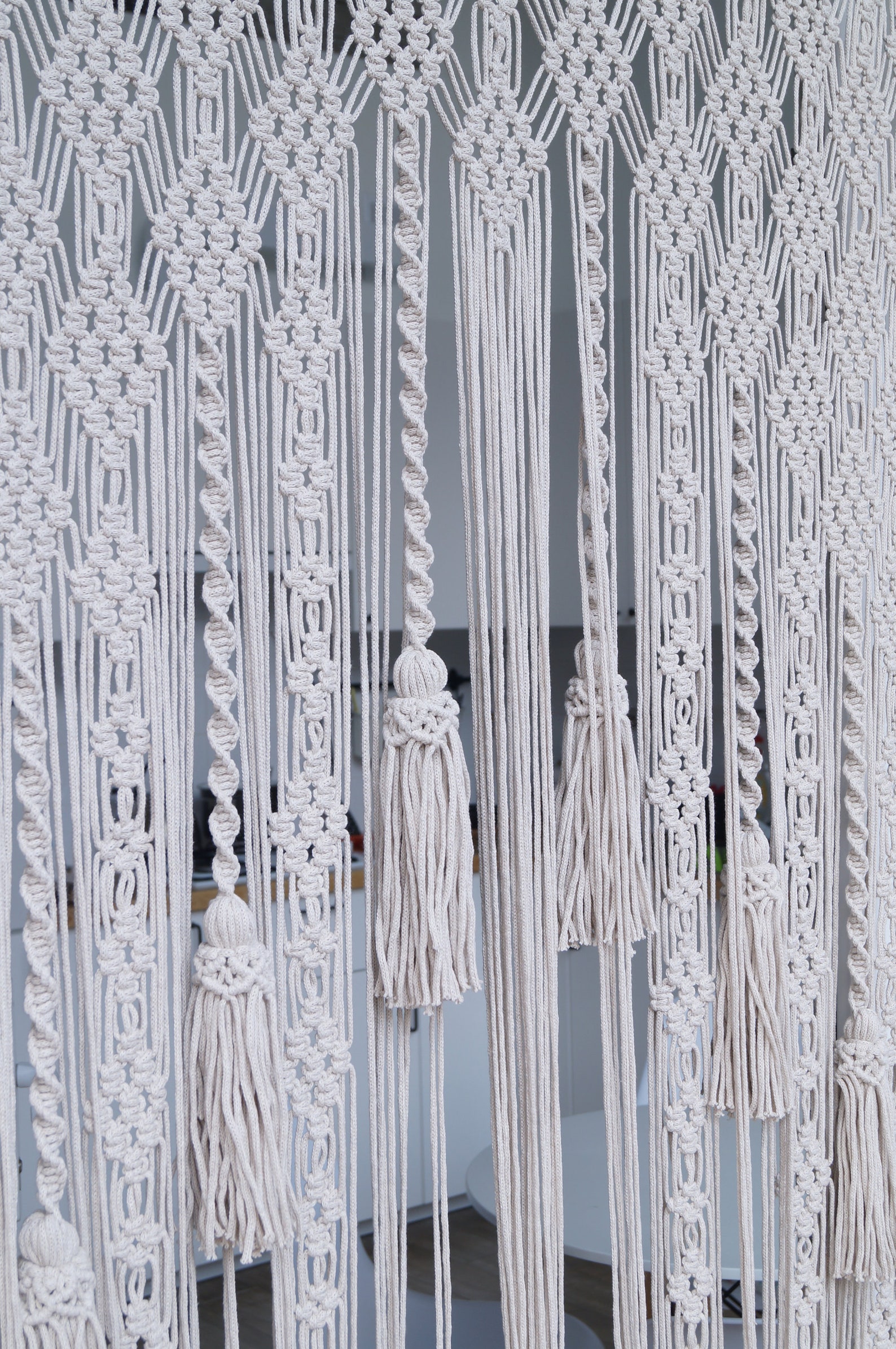 Macrame Curtain Divider Macrame Room Divider Macrame Curtain Panel