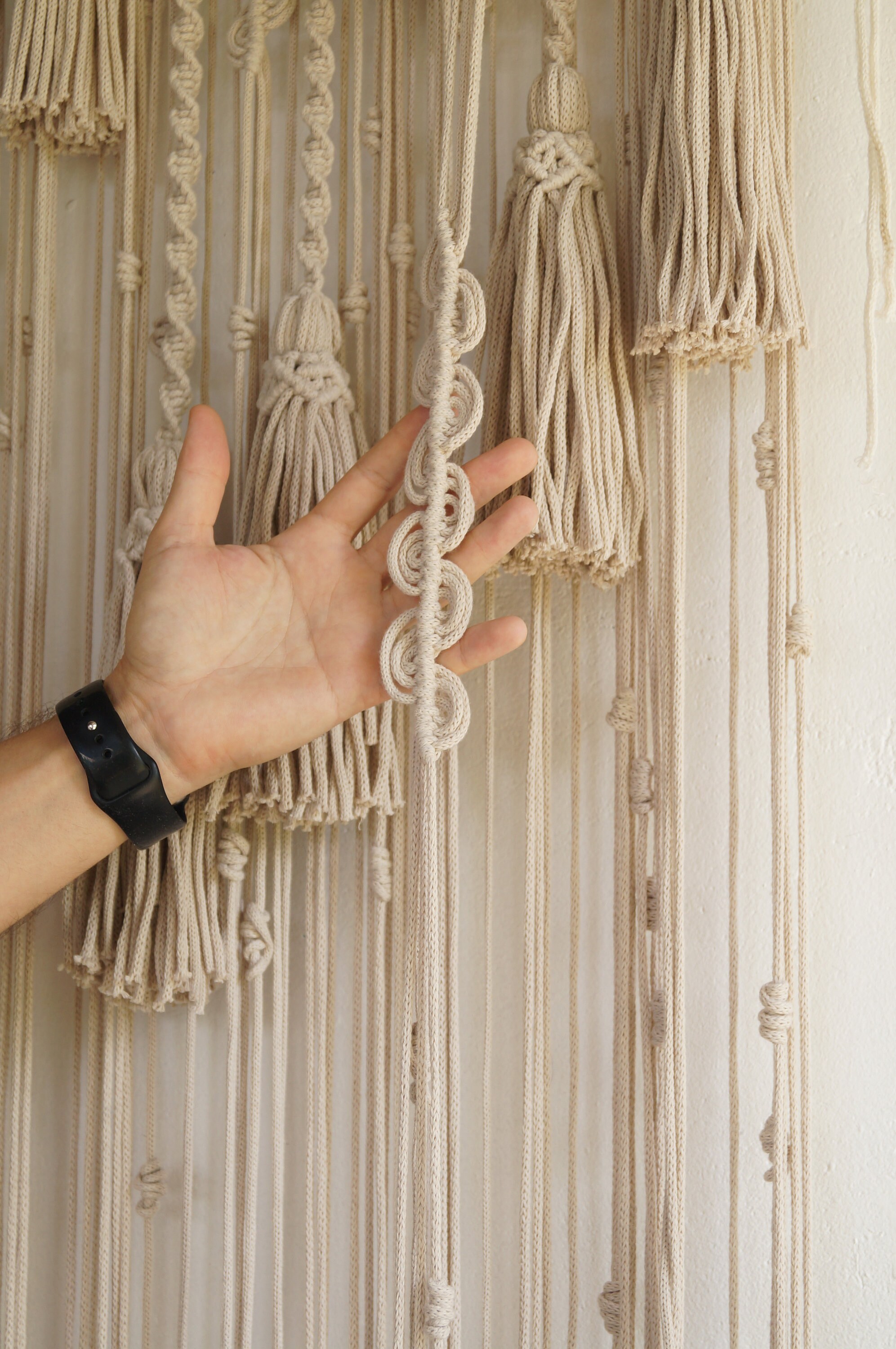 Macrame Room Divider Bead Curtains Long Boho Curtain Macrame Etsy